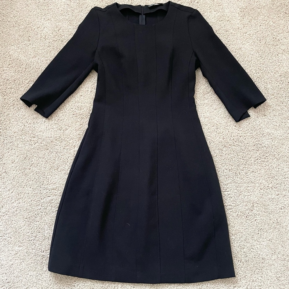 Twin Set  Milano Simona Barbieri black dress 3/4 sleeve size M (6) Made in Italy